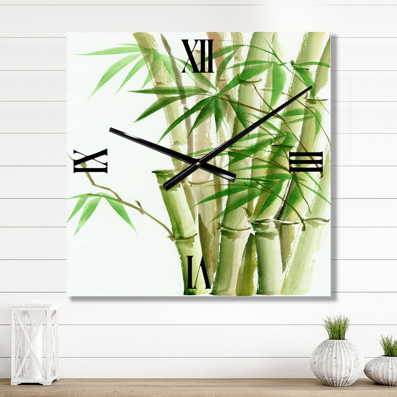 Détail de l'horloge murale Bamboo II, Grand