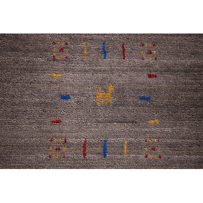 Striped Gabbeh Square Indian Rug 10x10