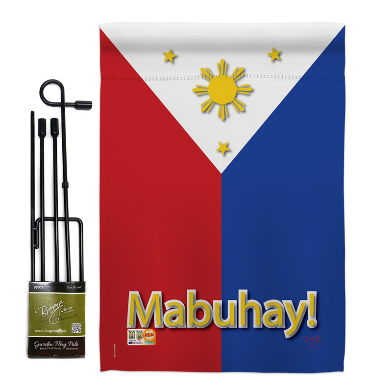 Double Sided 18.5'' H x 13'' W Polyester Flag Set