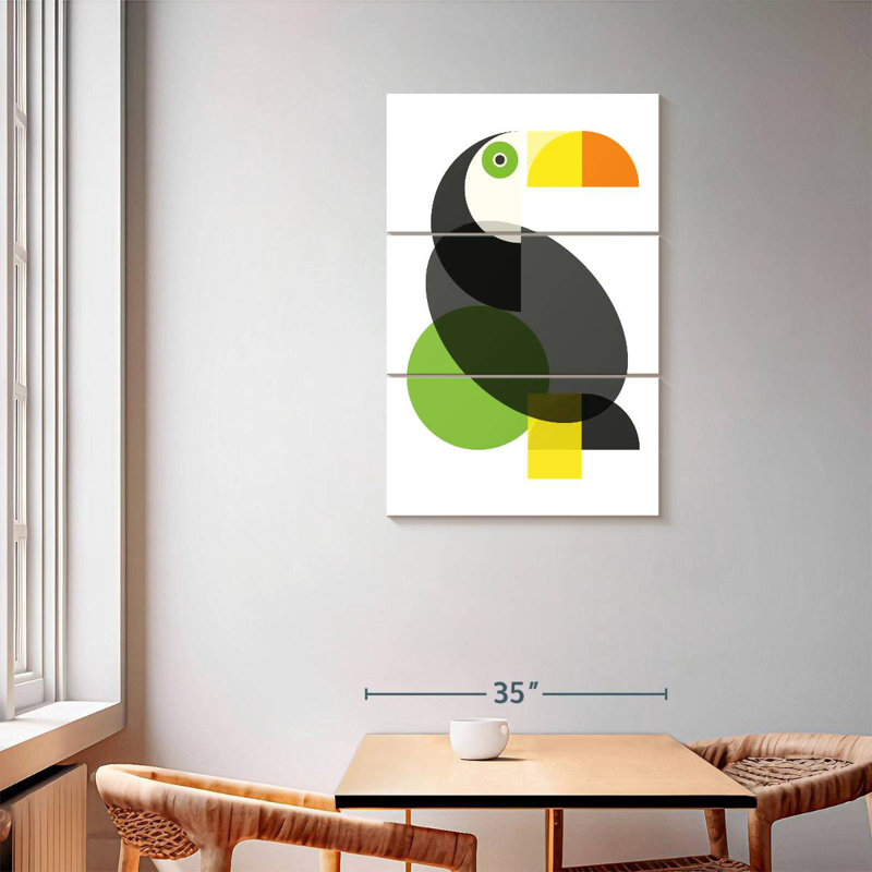 Ashelle Geometric Toucan, 57" H x 36" W