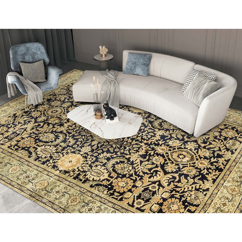 Avalon Oriental Area Rug in Beige/Navy