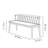 Black solid wood dining room bench Upholstered Bench-100074014