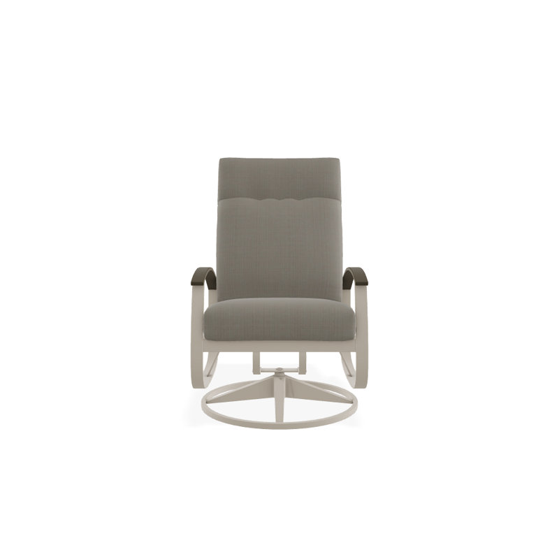 Belle Isle Outdoor Rocker Chair, Canvas Sapphire Blue Sunbrella, Beachwood P40, Textured Black