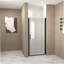 Porte de douche pivotante avec cadre en aluminium, demi-porte de douche-125293285