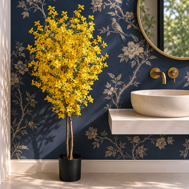 Faux Tree in Pot Liner, 120cm H x 50cm W x 50cm D