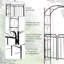 84,38 "arche de jardin en métal avec barrière - décorative pour les jardins et les mariages, caractère noir