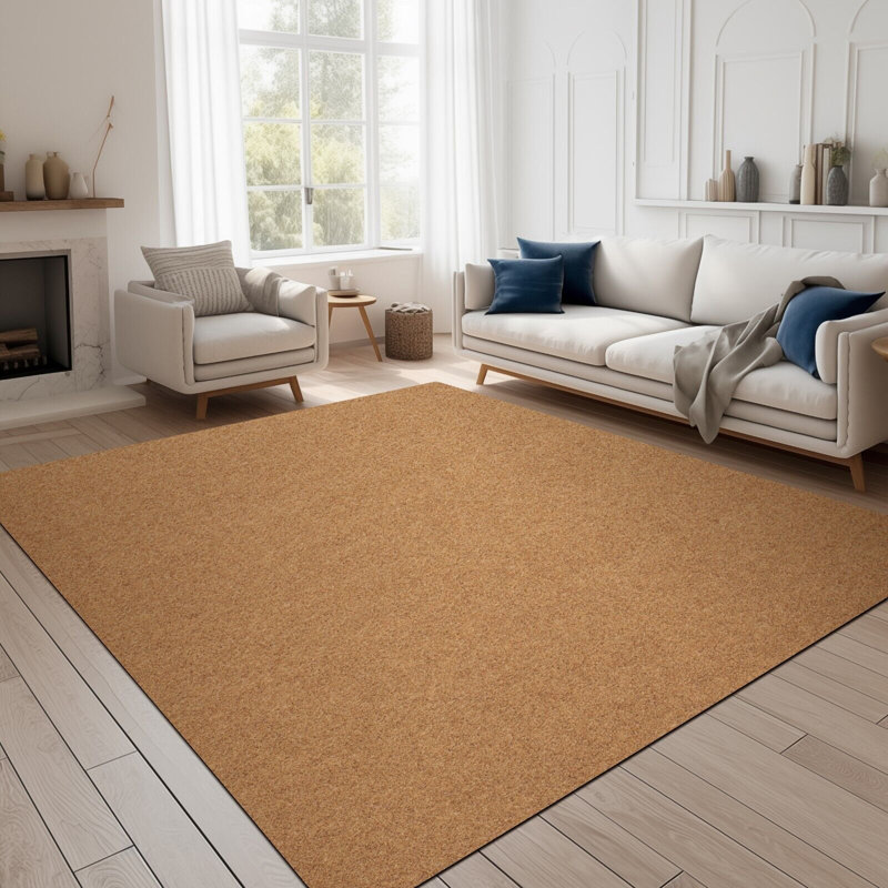 Rectangle Bebington Area Rug with Non-Slip Backing, Rectangle 4' x 8'