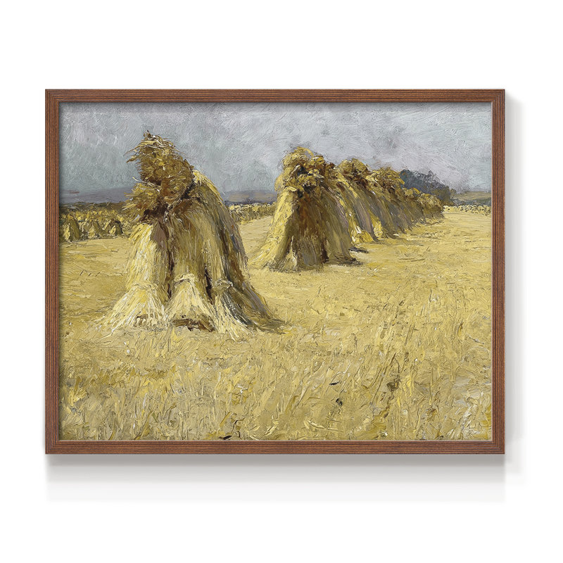 Paysages rétro-DCCxxxix-impression encadrée - réversible, Noyer, H 11 po x l 14 po