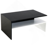 Modern Coffee Table,  2-tier Rectangular Center Table with Storage