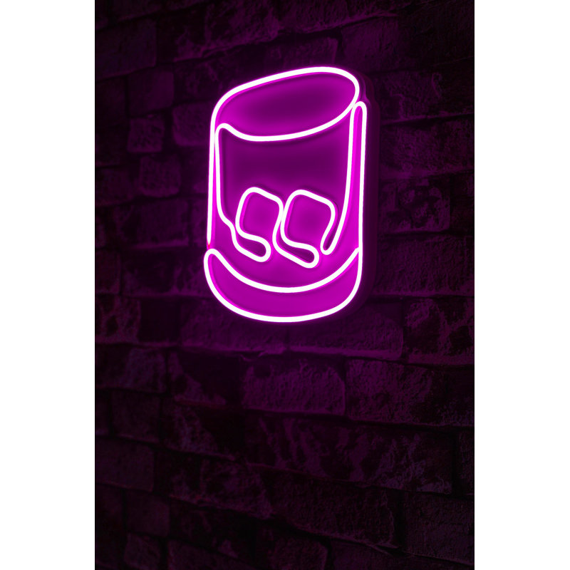 Bande lumineuse néon flexible à DEL, étanche IP67, couleur rose, 14,2 x 11,0 x 1,2 pouces | Adaptateur 12V 4A, 600 lumens, 3500K | Parfait pour la décoration intérieure, les fêtes et les événements, facile à installer, gabarit en mousse de PVC durable