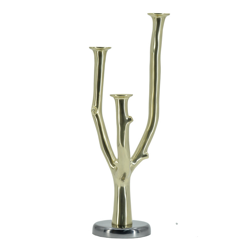 Bougeoir de table en métal 24,6 po