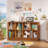 8 Cube Storage Book Shelf, Long Horizontal Bookshelf with Curved Edge, Floor Standing Wooden Cubby Bookcase with Base, Low Modern Console Book Case, TV Stand for Living Room-163322573-160440837