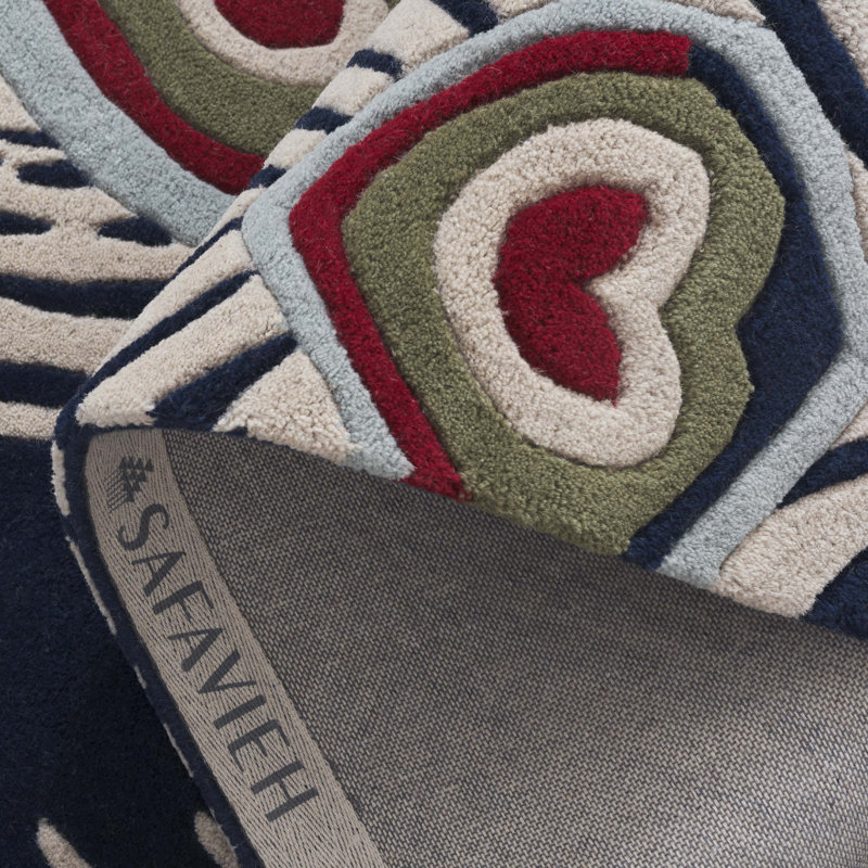 Nonia Hand Tufted Wool And Viscose Rug, Rectangle 6' x 9'