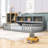 Wooden Floor Bed With Guardrails And Shelves-1526881298-1526881297
