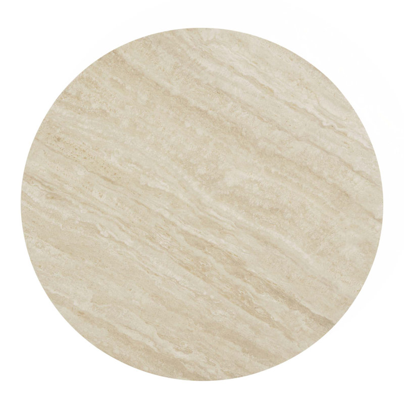 Ceramic Top & Light Gray Finish End Table