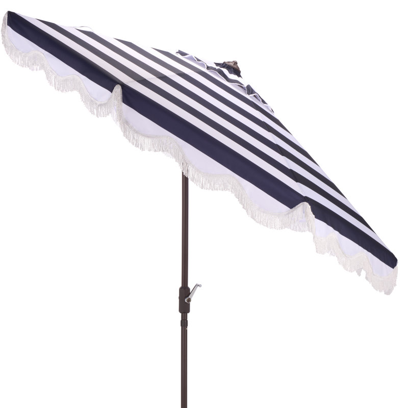 256.01cm Market Parasol, Navy Striped