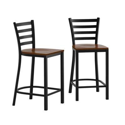 Ensemble de 2 tabourets de comptoir en métal