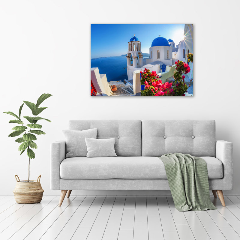 Santorini Greece - Wrapped Canvas Print