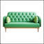 Canapé-lit rembourré avec motif tulipe et 2 coussins décoratifs, pour un siège élégant et confortable dans n'importe quelle pièce