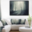 «Spooky Dark Forest with Fog», reproduction de photo sur toile tendue encadrée-63567548