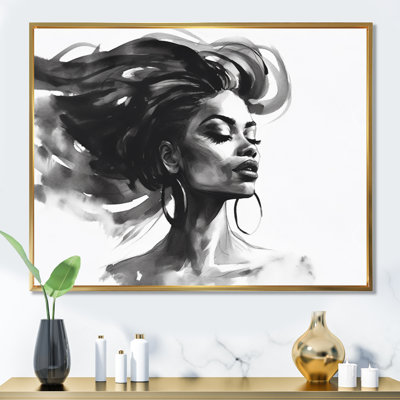 Femme afro-américaine Pierce IV - Portrait, reproduction d'art mural