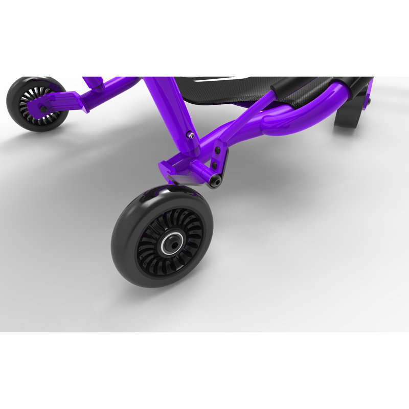 EzyRoller: Classic X - Mauve - Scooter, Cambering Motion, Chariot sans pédale, Freins à main, Cadre extensible, Capacité de 154 lb, Enfants de 4 ans et plus