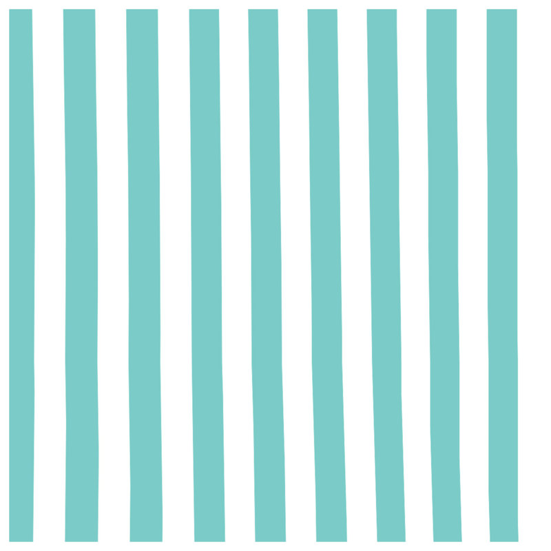 Turquoise Vertical Stripes Shower Curtains Extra Long, L 70 po x H 84 po