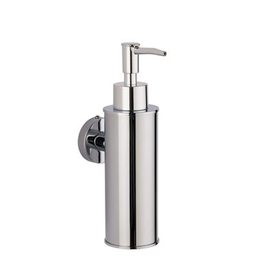 Distributeur mural de savon liquide pour cuisine et salle de bain (chrome)