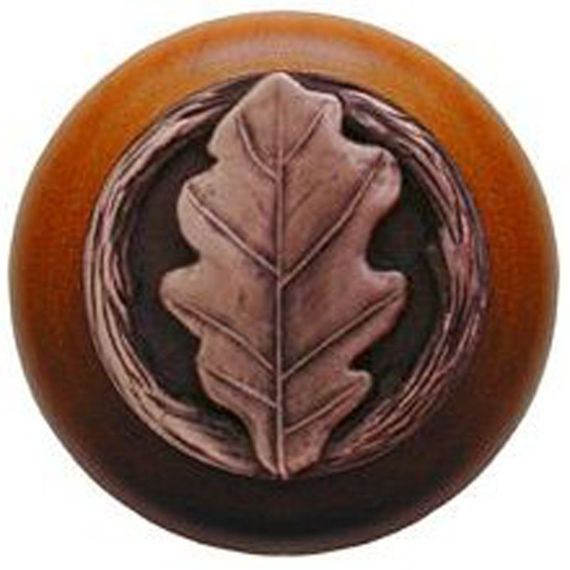 Leaves Mushroom Knob, Antique Copper