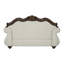 Causeuse Reese, cerisier brun classique sculpté, coussins beiges, 69 po