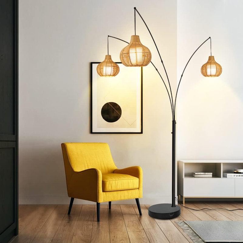 Halima 90'' Black Tree Floor Lamp