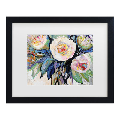 «Jeanette Vertentes Whitney Bouquet Matted Art encadré