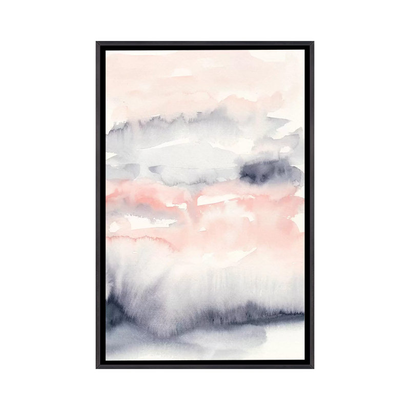 « Violet & blush I » par Ethan Harper, reproduction d’art, Encadrement noir décoloré, H 40 po x l 26 po x P 1,5 po