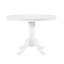 Table ronde blanche avec 4 chaises, table en bois de style, base