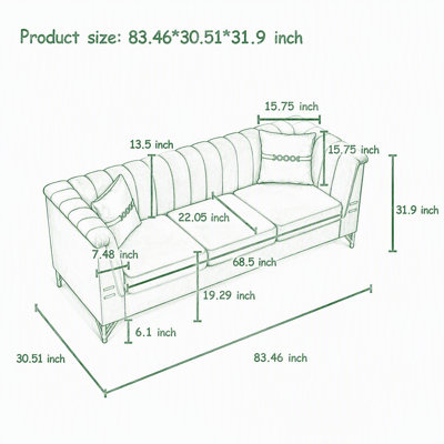 Sofa en velours