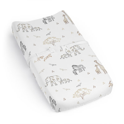 Serengeti Animals Changing Pad Cover Sheet by Sweet Jojo Designs