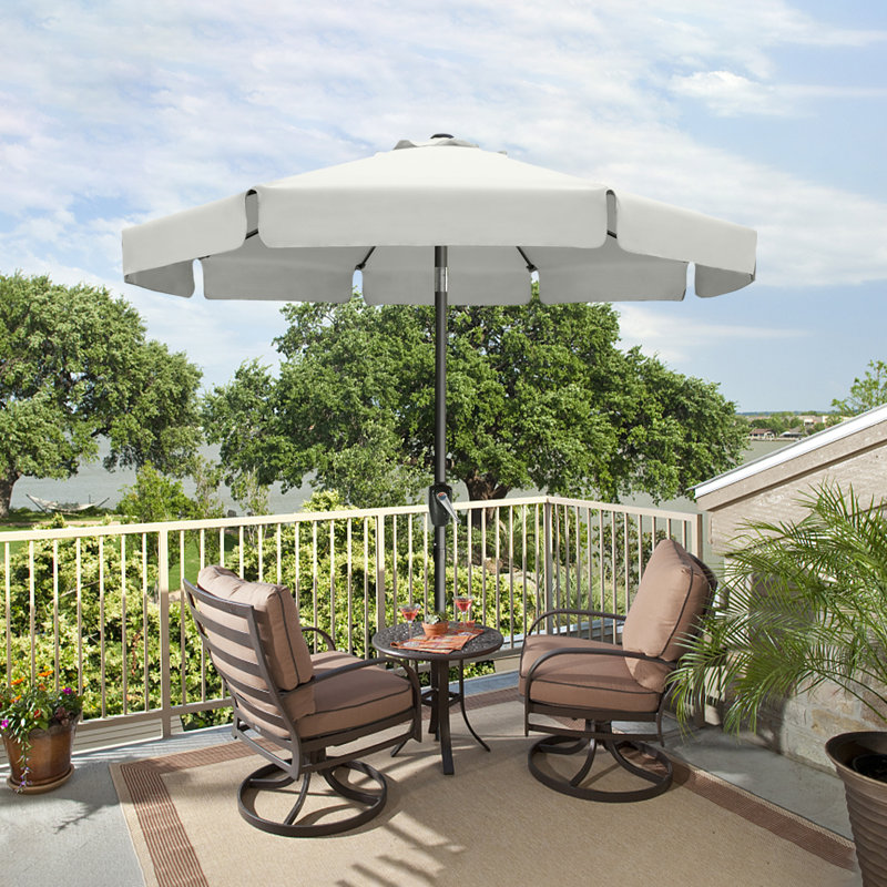 Parasol de marché 9 pi Hobert, Beige clair, H 96,4 po x l 118 po x P 118 po