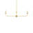 Nottaway Linear Gold Chandelier