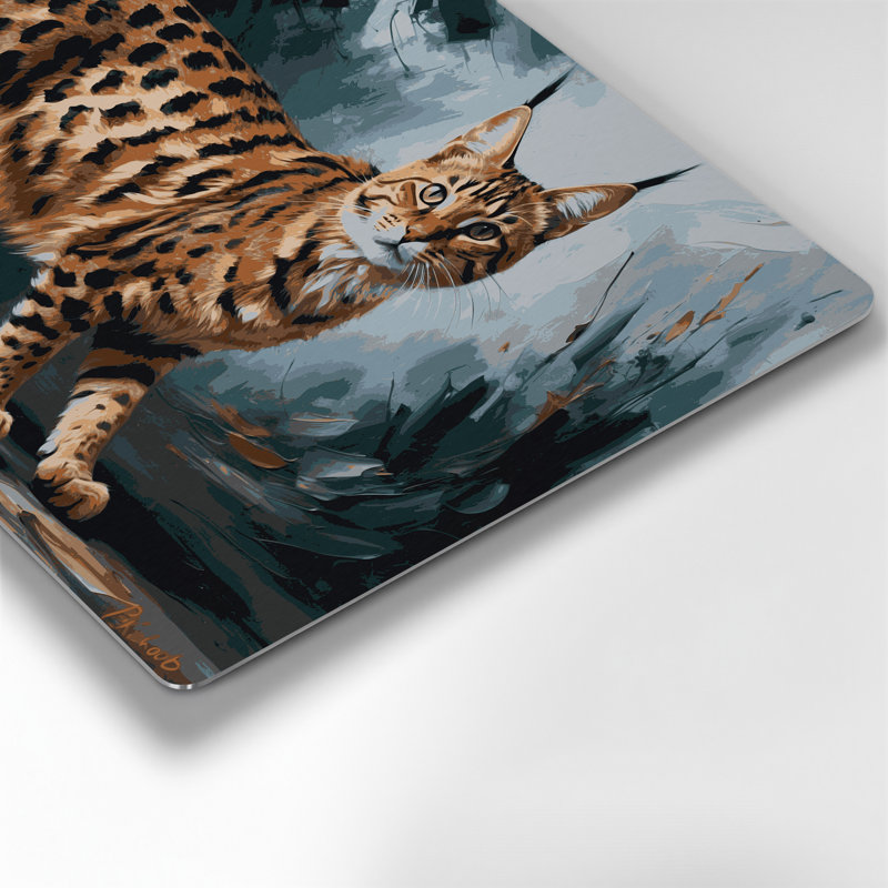 Cats Pixiebob Gray Metal Wall Art, 11" H x 14" W