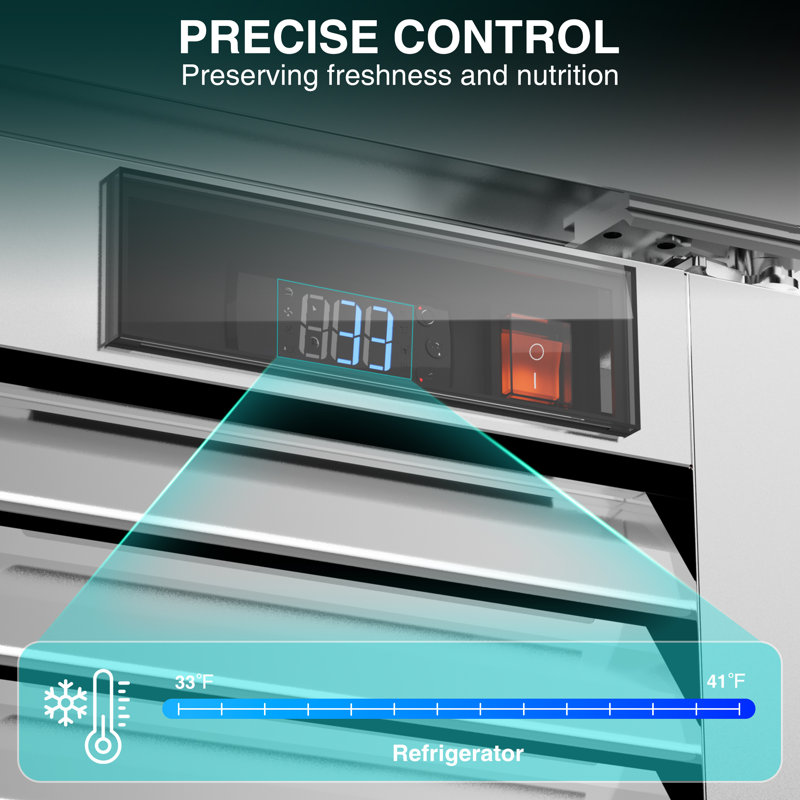 Coolski 40 po. 35 pieds cubes Réfrigérateur commercial à 2 portes en acier inoxydable