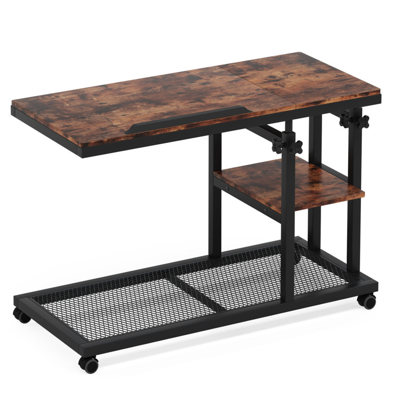 Petite table basse avec table de bout et table d'appoint, Brun