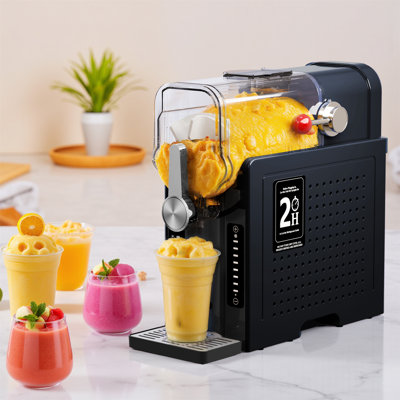 Slushie Machine, 15-Minute Slushy Machine(Fastest Results) For Home, Frozen Drink And Slushie Maker With 6 Preset Programs, 12-hours long-lasting cooling