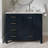 Flynt 43'' Solid Wood Single Bathroom Vanity in Midnight Blue, with 0.75'' Carrara Marble Top, Right Offset, Oval Sink-134279958-134279957-64627219