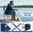 Gymax Oversized Camping Chairs Heavy Duty Outdoor Folding Chair w/Cooler Pouch Navy-844506730-844506735
