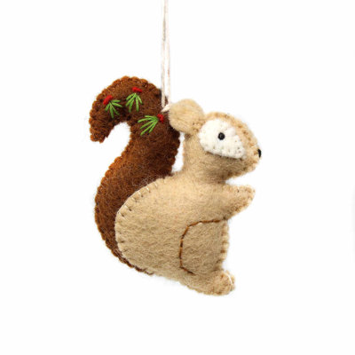 4'' Handmade Fabric Animals Hanging Figurine Ornament