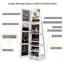 360° Rotating Mirrored Jewelry Cabinet Armoire 3 Color LED Modes Lockable-706361052