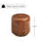 Archer 16.14"W Tufted Top-Grain Genuine Leather Upholstered Round Ottoman Footrest Pouf-737218435