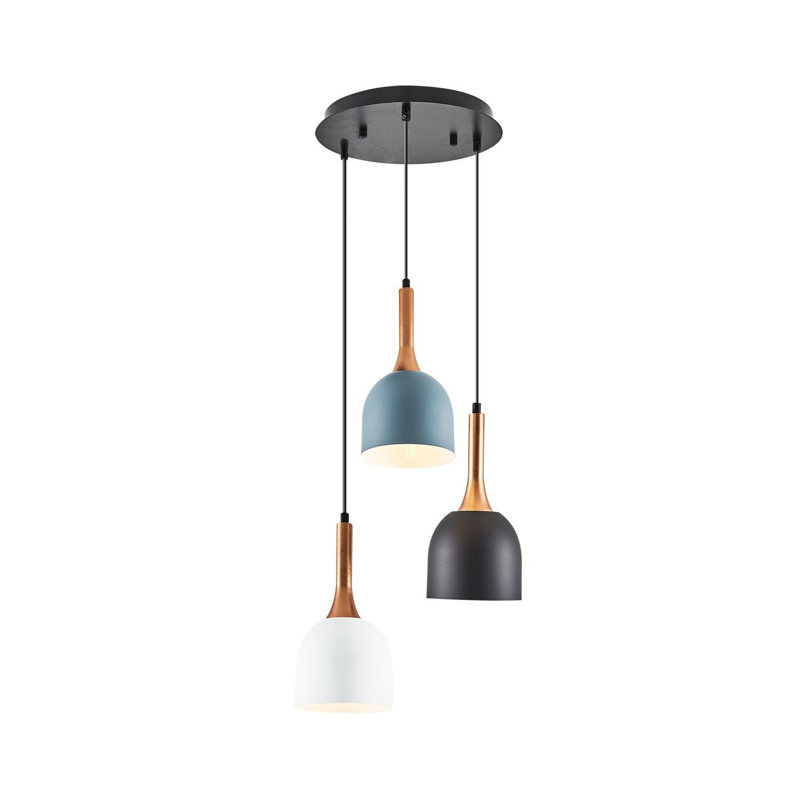 Elegant Scandinavian Chandelier, Metal Body, 15.7 in Diameter x 47.2 in Height | 3 x E14 40W Socket (Bulb Not Included) | Modern Design for Living Room, Dining Room & Home Decor, Minimalist Aesthetic