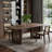 79" Walnut Wood Square Bar Table