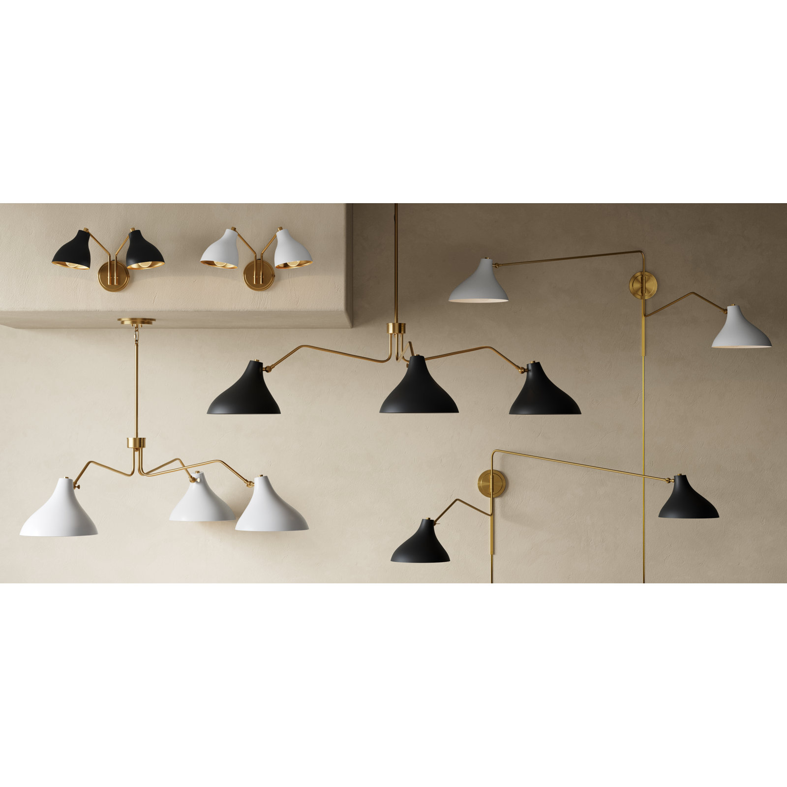 Elyse 2 Light Swing Arm Wall Sconce, White, White